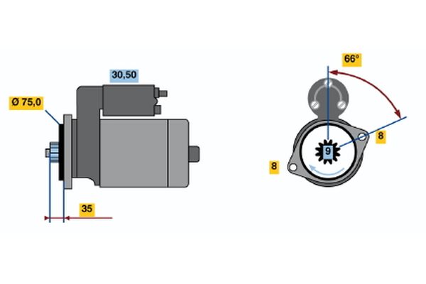 Bosch Starter 0 986 018 551