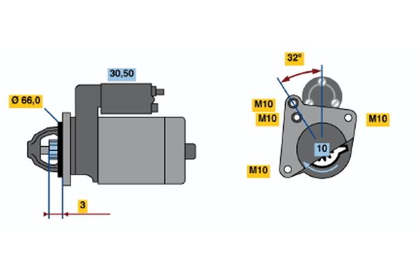 Bosch Starter 0 986 018 591