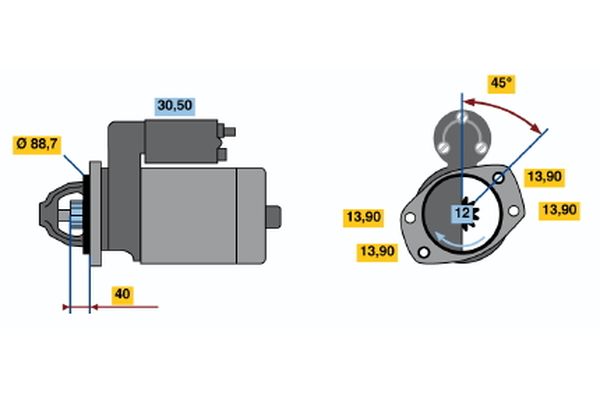 Bosch Starter 0 986 018 651