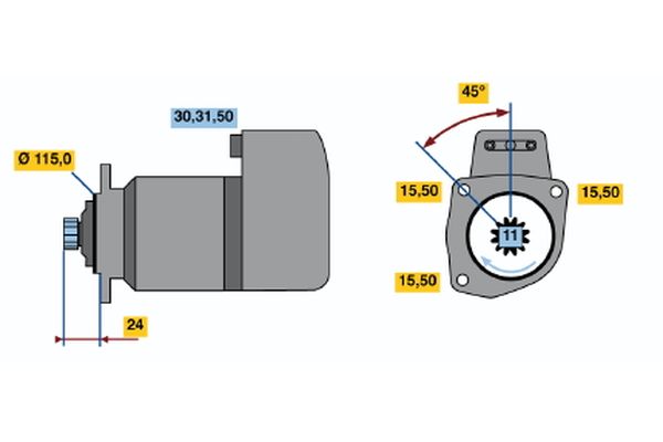 Bosch Starter 0 986 018 810