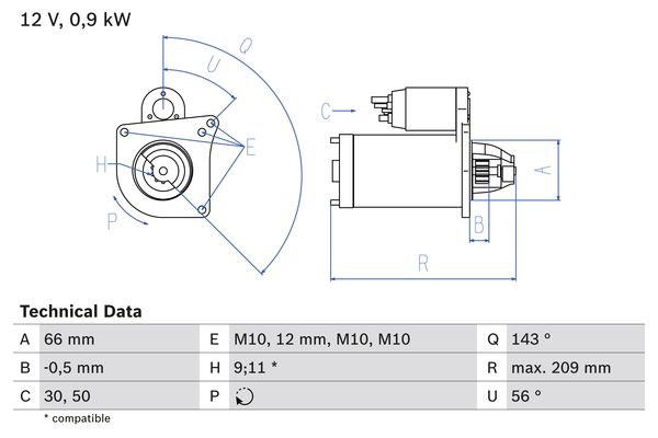 Bosch Starter 0 986 018 860