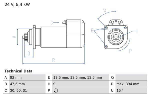 Bosch Starter 0 986 019 000