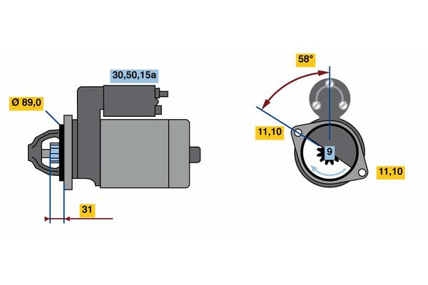 Bosch Starter 0 986 020 151