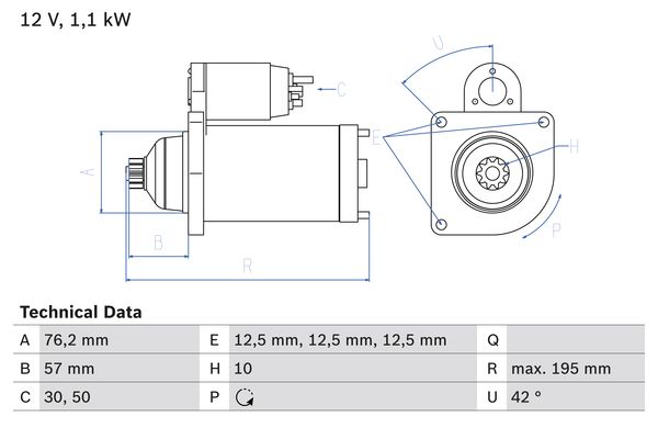 Bosch Starter 0 986 020 330