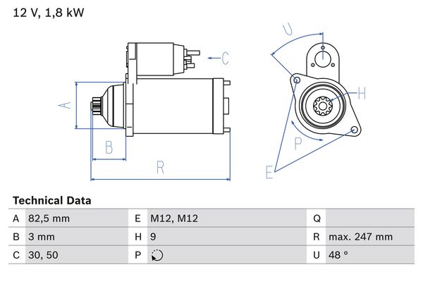 Bosch Starter 0 986 020 370