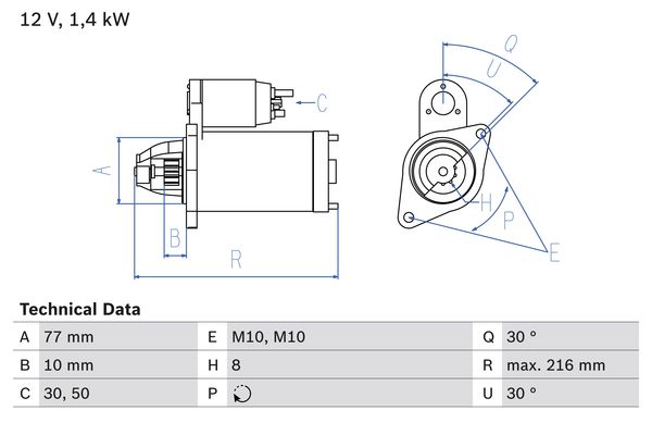 Bosch Starter 0 986 020 411