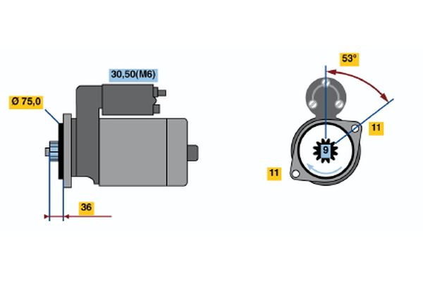 Bosch Starter 0 986 020 461