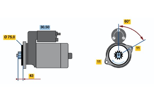 Bosch Starter 0 986 020 491