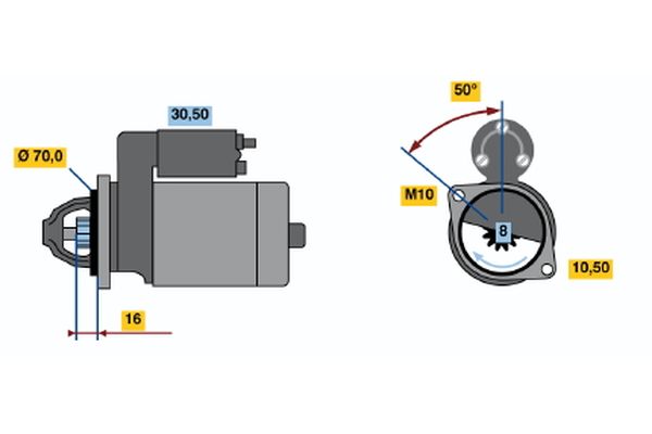 Bosch Starter 0 986 020 701