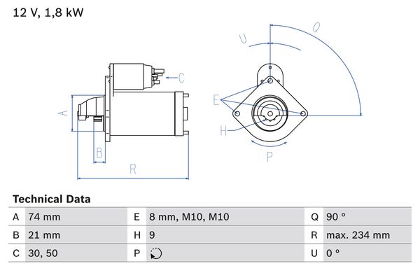 Bosch Starter 0 986 021 230