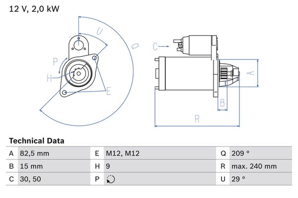 Bosch Starter 0 986 021 610