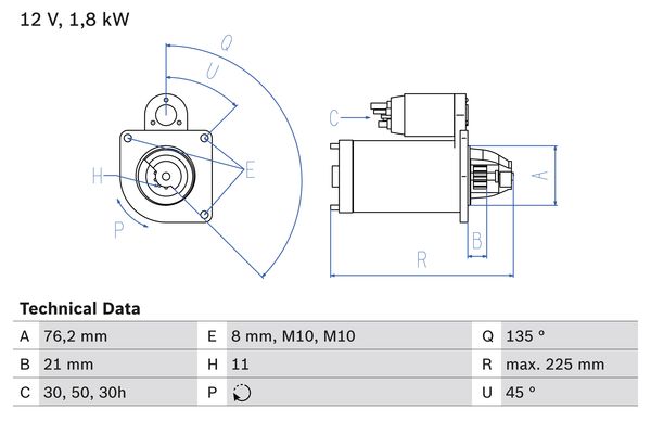 Bosch Starter 0 986 022 581