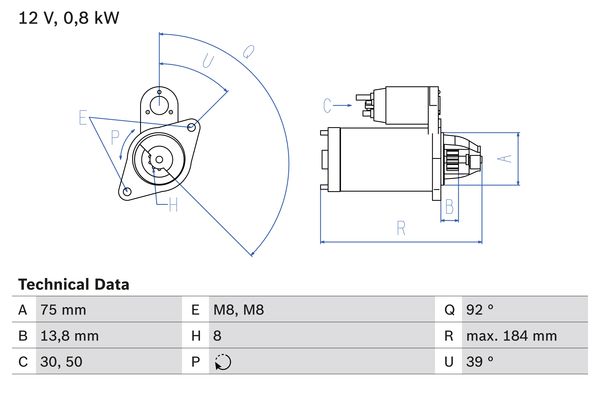 Bosch Starter 0 986 022 601