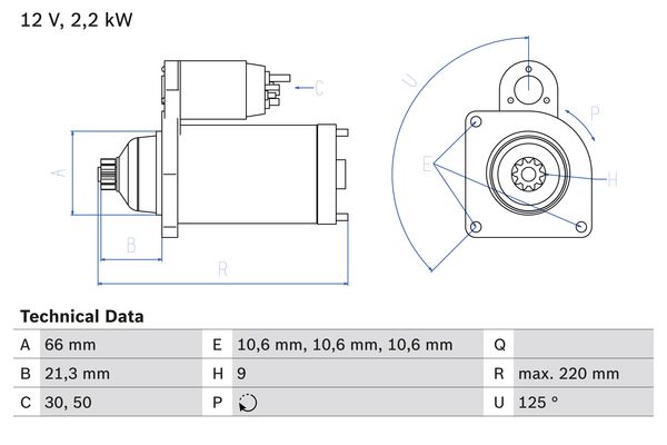 Bosch Starter 0 986 022 760