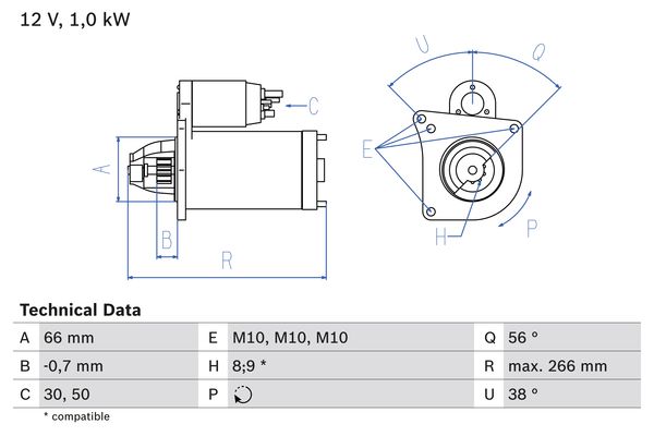 Bosch Starter 0 986 022 830