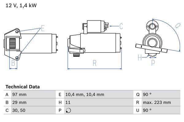 Bosch Starter 0 986 022 850