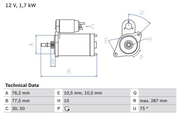 Bosch Starter 0 986 022 870