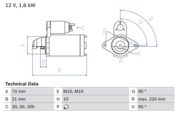 Bosch Starter 0 986 022 930