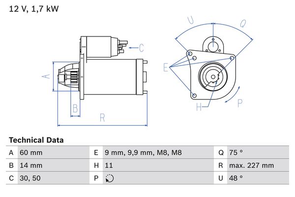 Bosch Starter 0 986 023 050