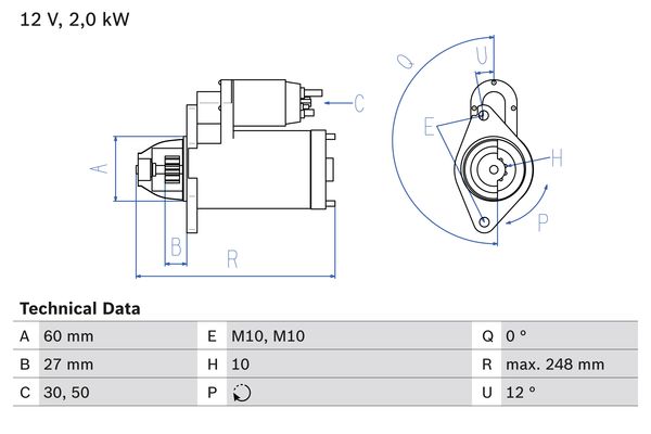 Bosch Starter 0 986 023 110