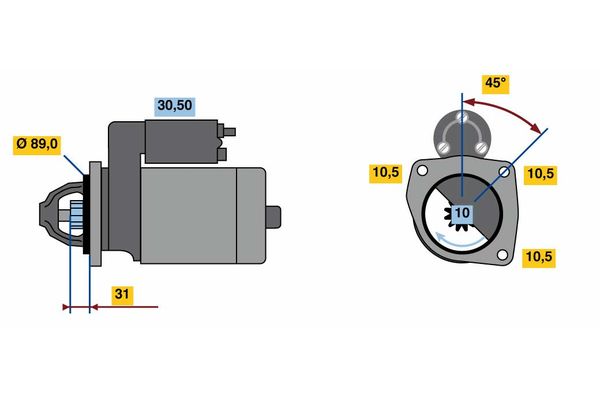 Bosch Starter 0 986 023 510