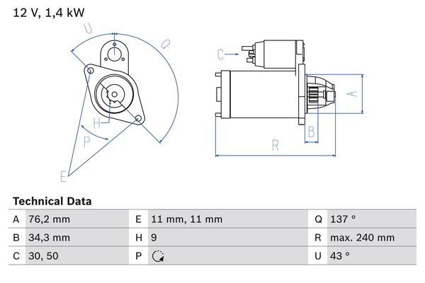 Bosch Starter 0 986 023 730