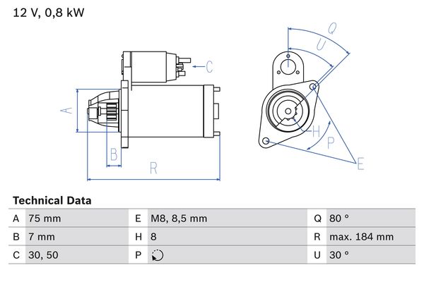 Bosch Starter 0 986 023 880