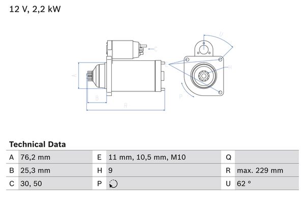 Bosch Starter 0 986 024 050