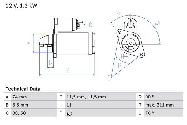 Bosch Starter 0 986 024 170