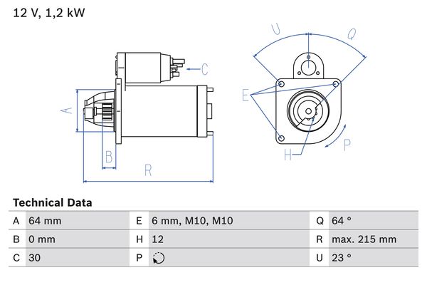 Bosch Starter 0 986 025 180