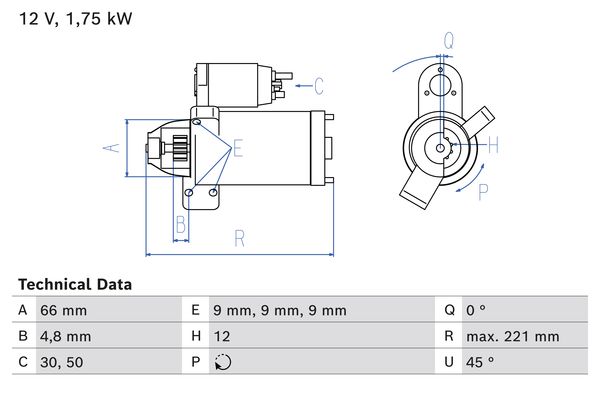 Bosch Starter 0 986 025 510