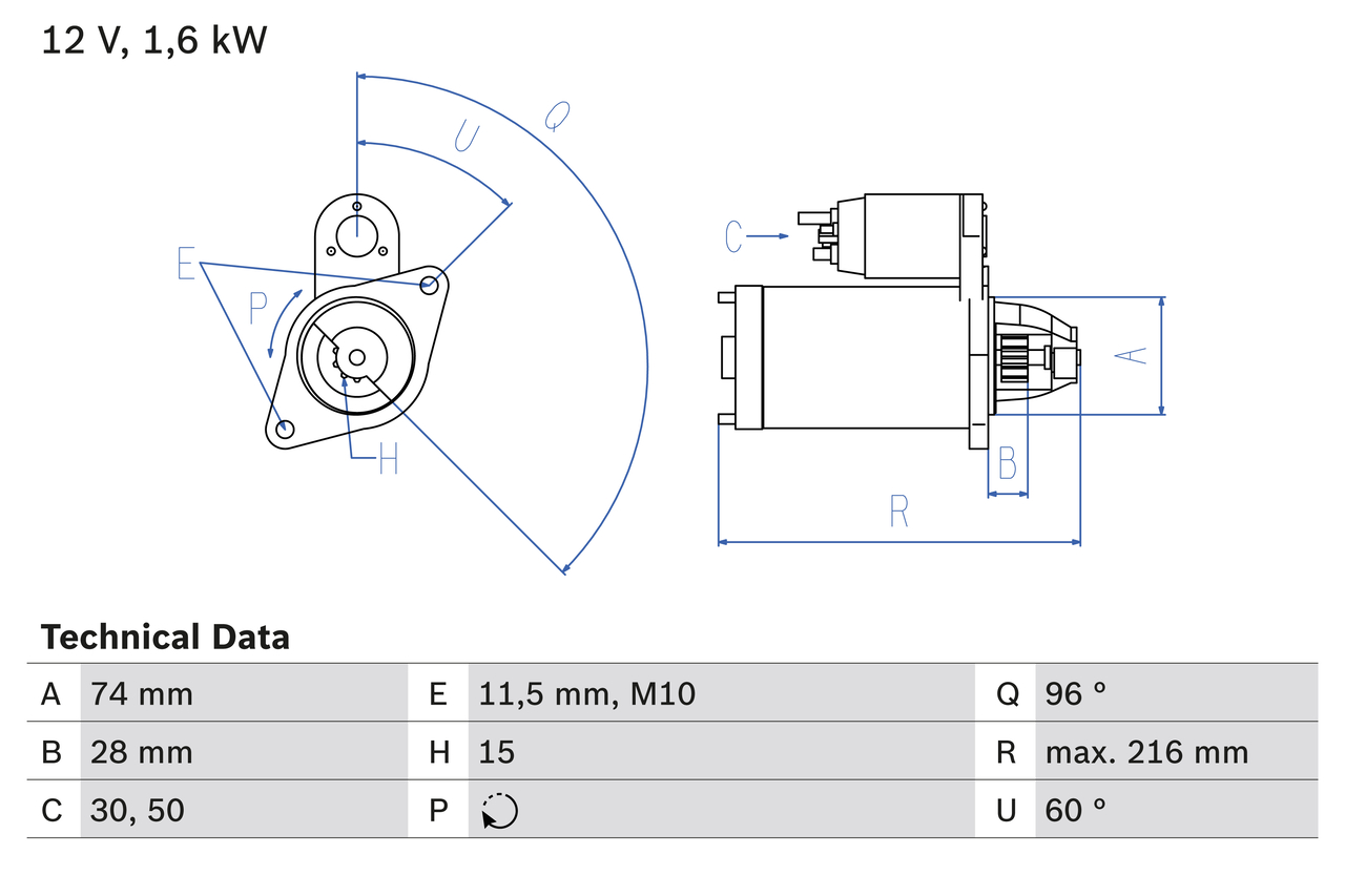 Bosch Starter 0 986 025 630