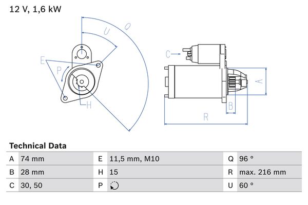 Bosch Starter 0 986 025 630