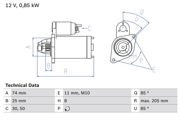 Bosch Starter 0 986 025 640