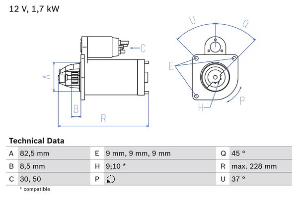 Bosch Starter 0 986 025 660