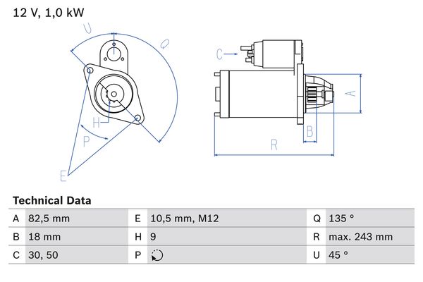 Bosch Starter 0 986 025 860