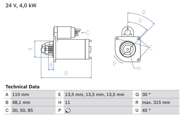 Bosch Starter 0 986 025 890