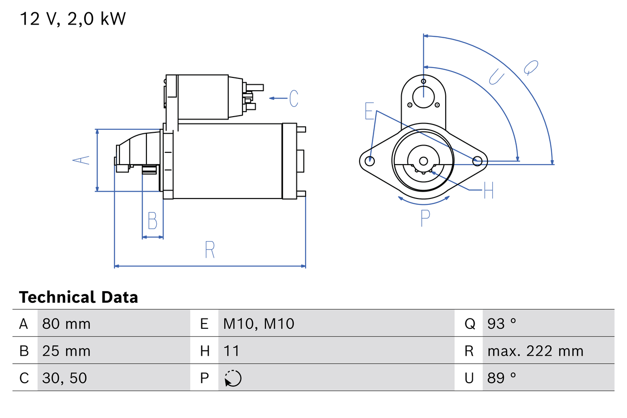 Bosch Starter 0 986 026 010