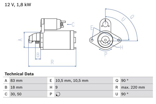 Bosch Starter 0 986 026 050