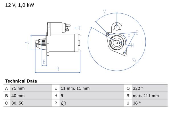 Bosch Starter 0 986 026 090