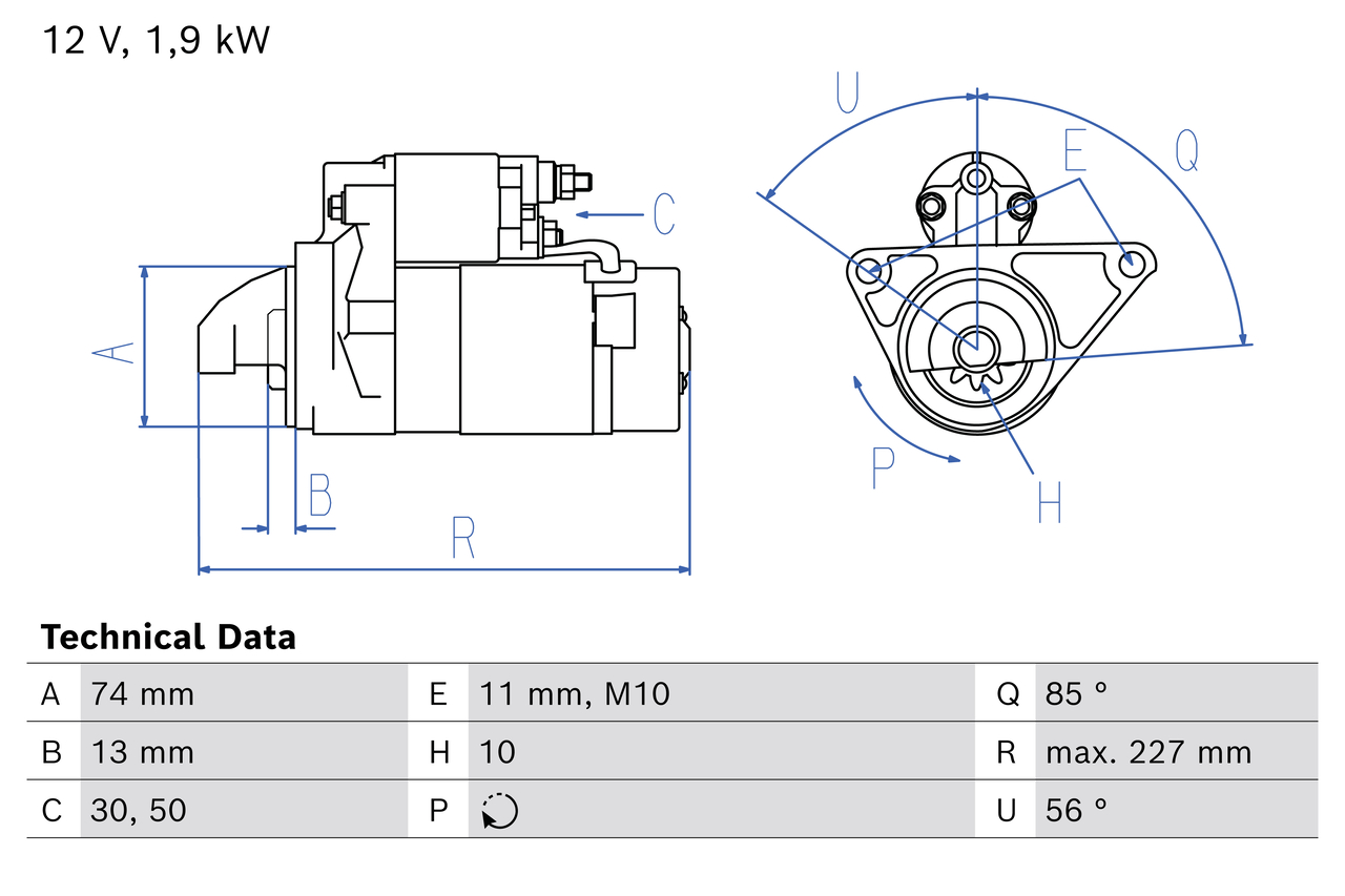 Bosch Starter 0 986 027 050