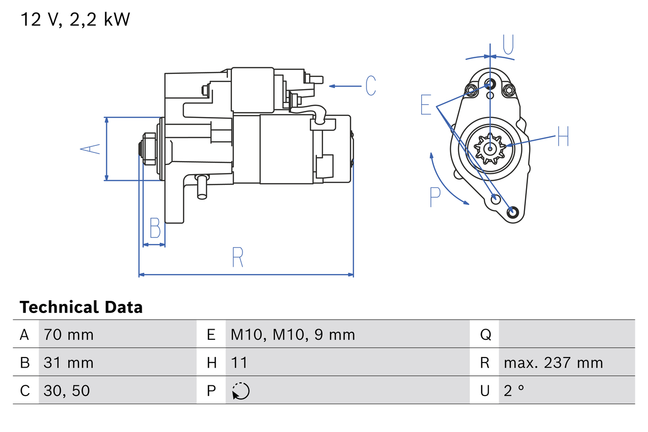 Bosch Starter 0 986 027 150