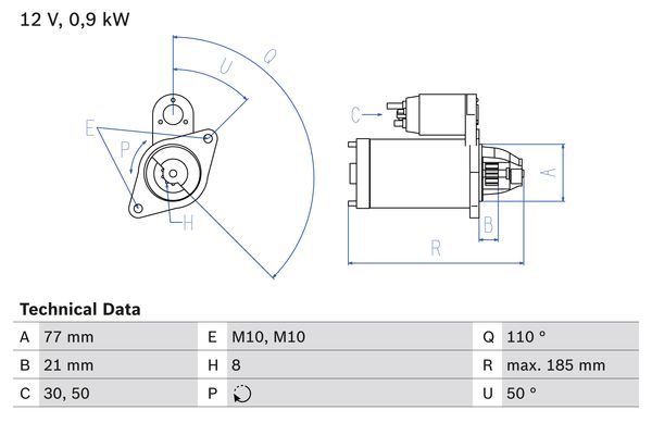 Bosch Starter 0 986 029 030