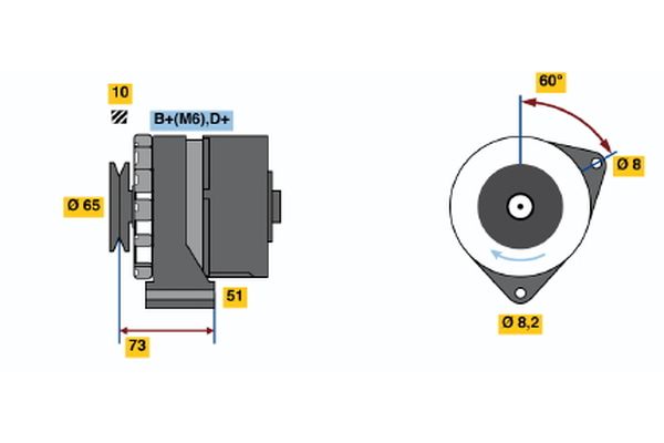 Bosch Alternator/Dynamo 0 986 030 700