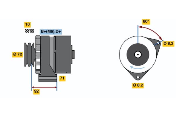 Bosch Alternator/Dynamo 0 986 030 730