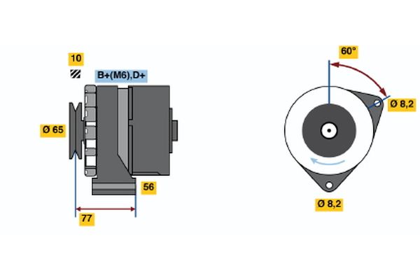 Bosch Alternator/Dynamo 0 986 030 850