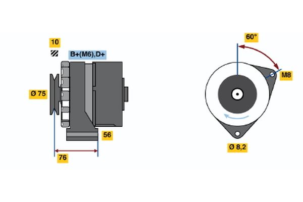 Bosch Alternator/Dynamo 0 986 031 360