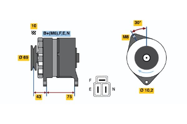 Bosch Alternator/Dynamo 0 986 033 421