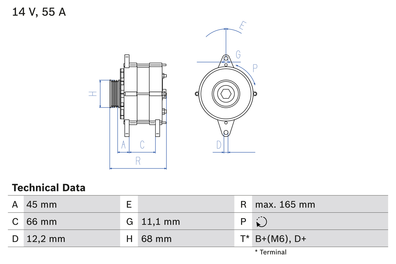 Bosch Alternator/Dynamo 0 986 033 890