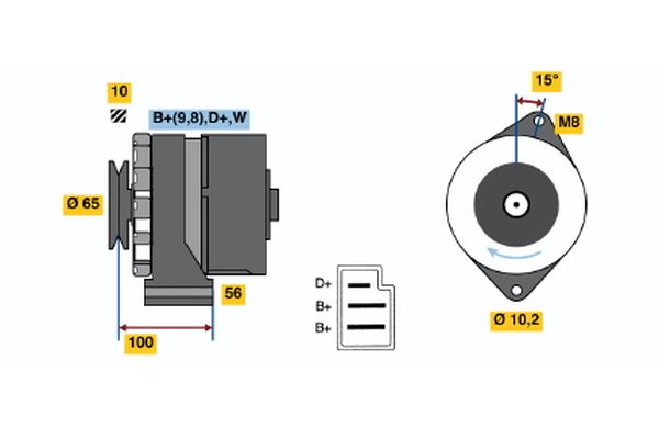 Bosch Alternator/Dynamo 0 986 034 180